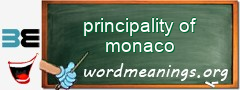 WordMeaning blackboard for principality of monaco